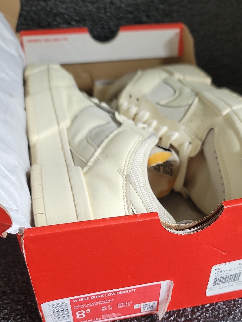 Nike Dunk Low Disrupt "Coconut Milk" Like New Wmns 8.5 Fast Shipping - Picture 12 of 12